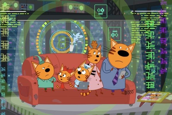 Кадр из фильма Три Кота. Путешествие во времени