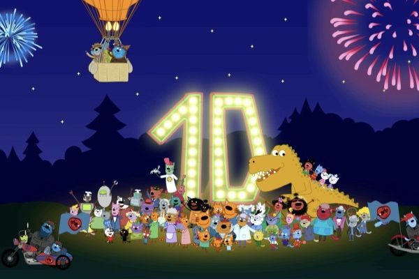 Кадр из фильма Три Кота. Путешествие во времени