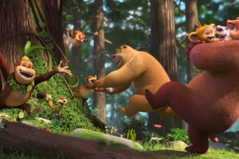 Кадр из фильма Побег из джунглей.Boonie Bears: Blast Into the Past
