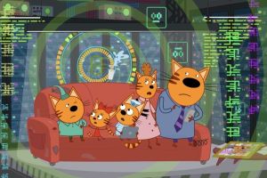 Кадр из фильма Три Кота. Путешествие во времени